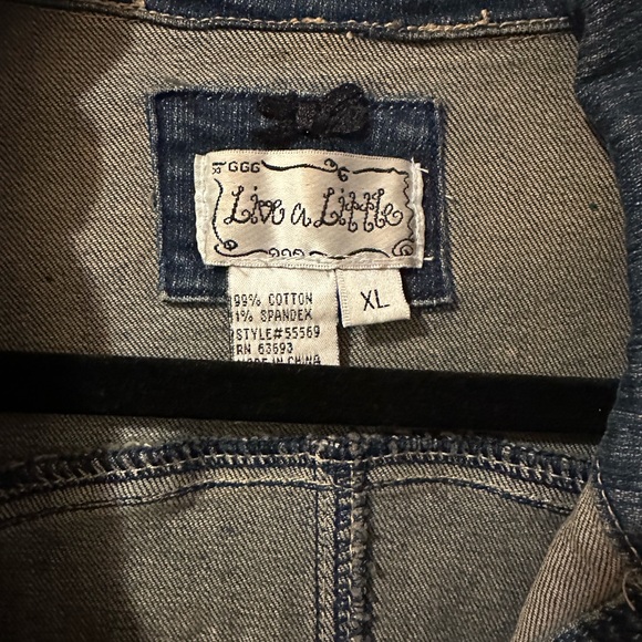 Live a Little XL Women’s Jean Jacket - Picture 10 of 12